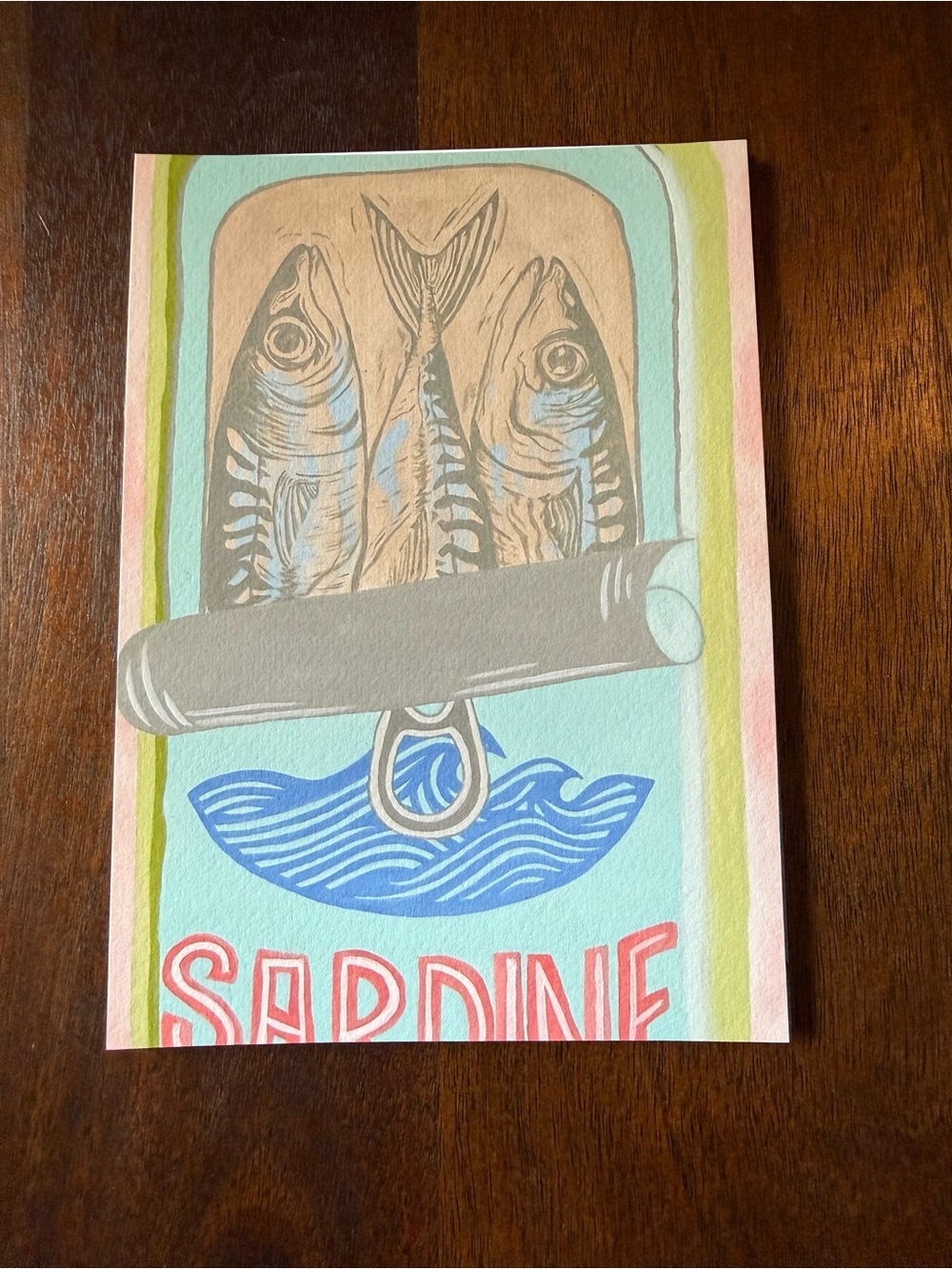 NEW Sardines Whimsical 5 x7
